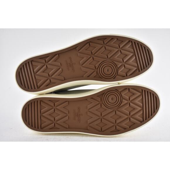 Louis Vuitton Tattoo Grey Satin Suede Kim Jones High Top Sneakers UK 9 US 10 11 - Picture 14 of 14